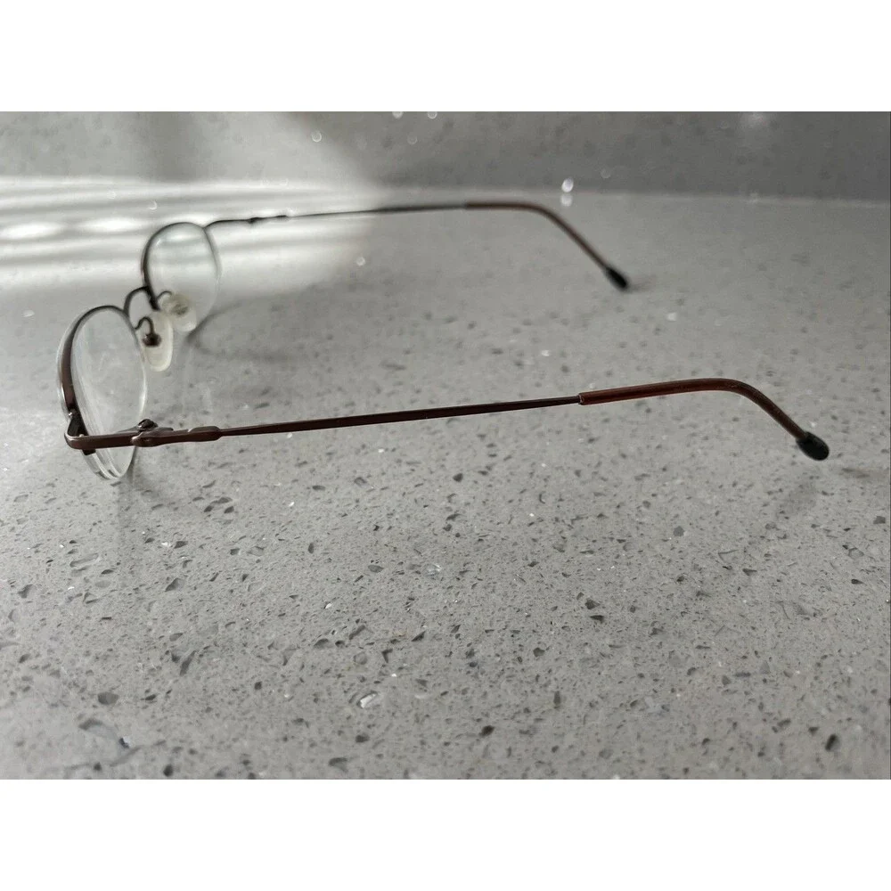 Noveau Eyewear Fisk BRN Brown 49-20-135 half rim eyeglasses Frames ONLY